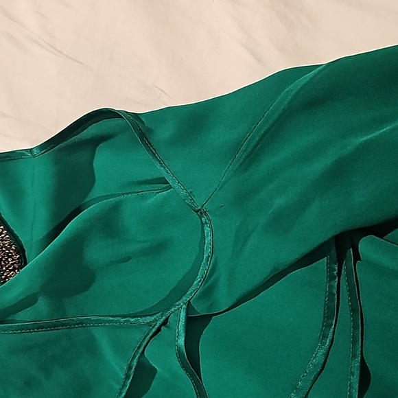 Robert Rodriguez Green Silk Beaded Top 2 - Picture 12 of 12